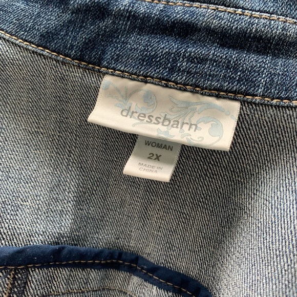 Medium Wash Dress Barn Denim Jacket Sz 2x - Picture 14 of 16